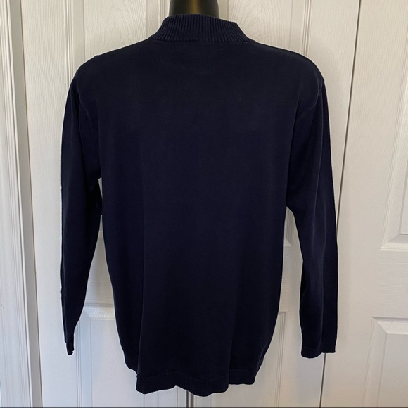 Vintage Lauren Jeffries Mock Neck Light Cotton Sweater Medium - Picture 2 of 6